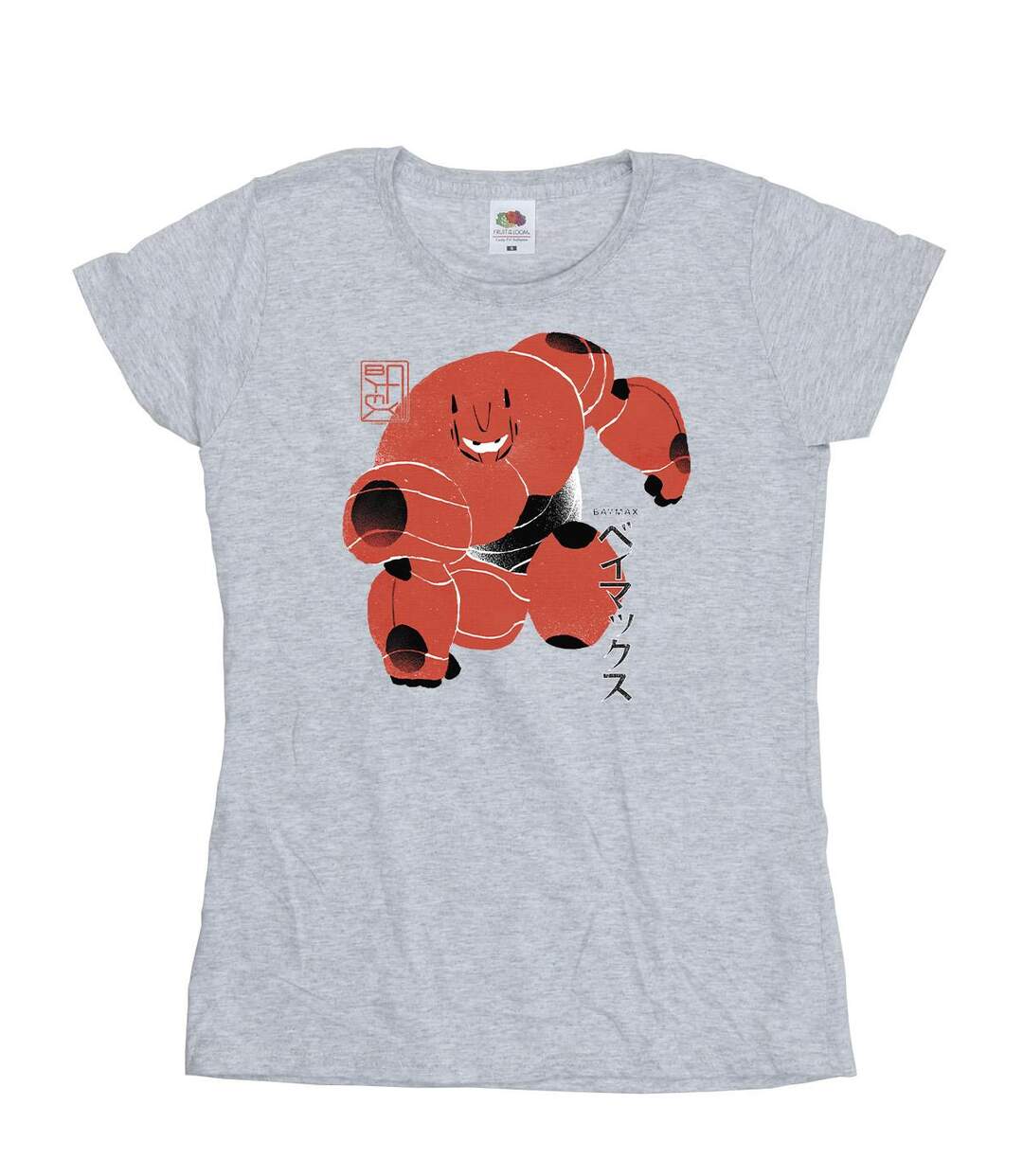 Disney - T-shirt BIG HERO BAYMAX SUITE POSE - Femme (Gris chiné) - UTBI13141-1