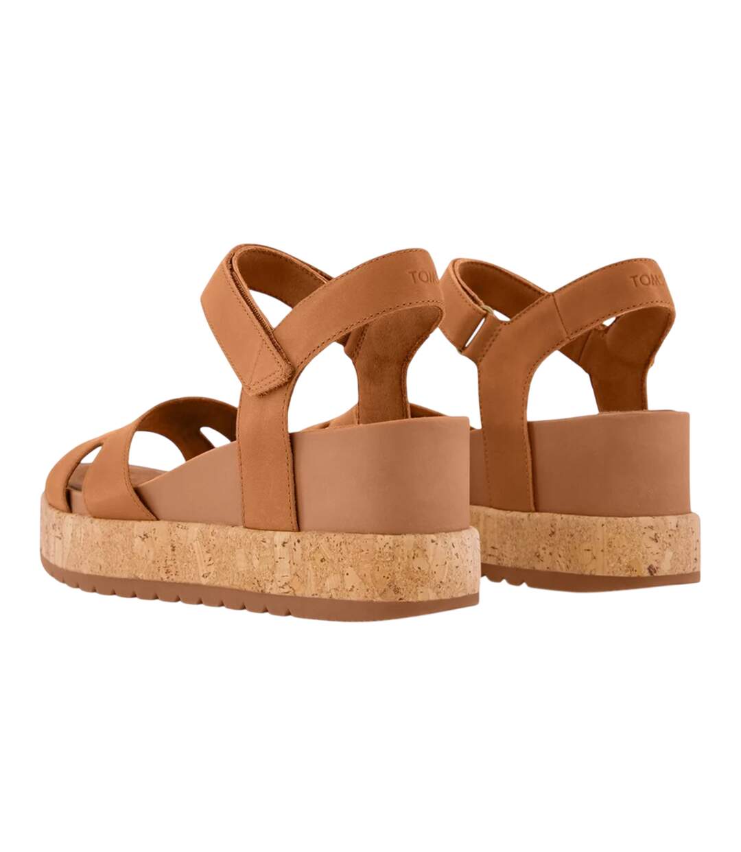 Womens/ladies Alana Wedge Sandals Brown Sugar Toms-2