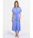 Robe longue à pois, manches courtes-1