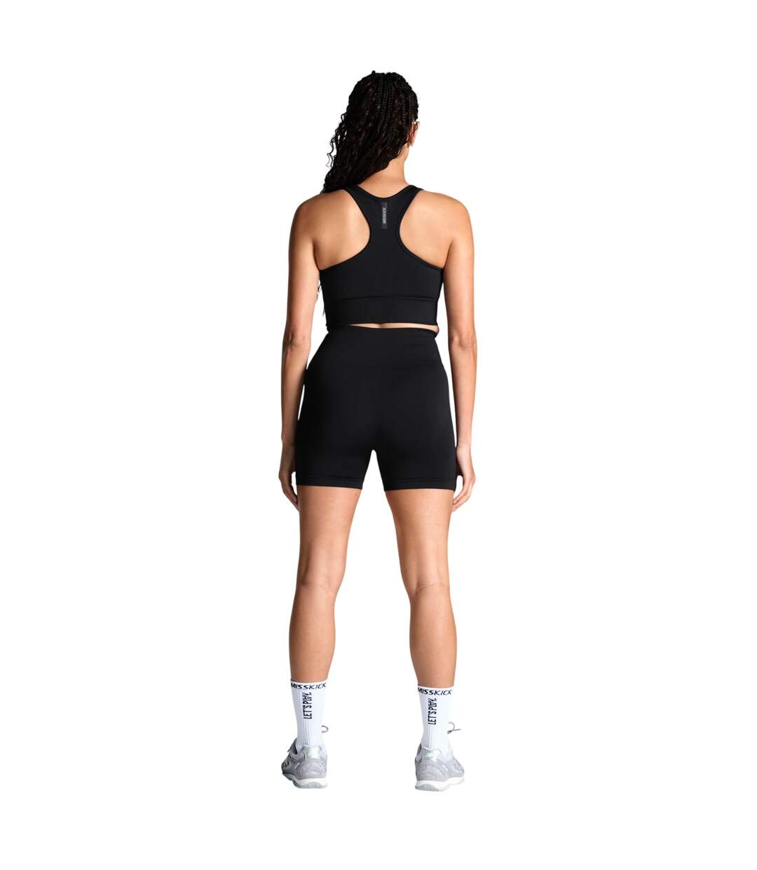 Womens/ladies Rete Seamless Shorts Black Miss Kick-3