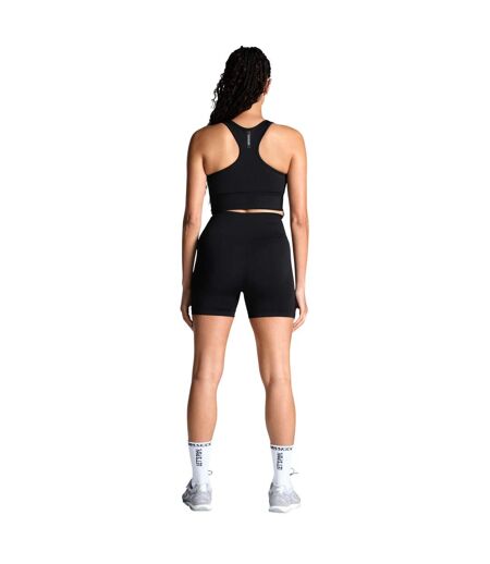 Womens/ladies Rete Seamless Shorts Black Miss Kick