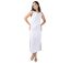 Robe longue sans manches CHARLINE unie blanc Coton Du Monde-1