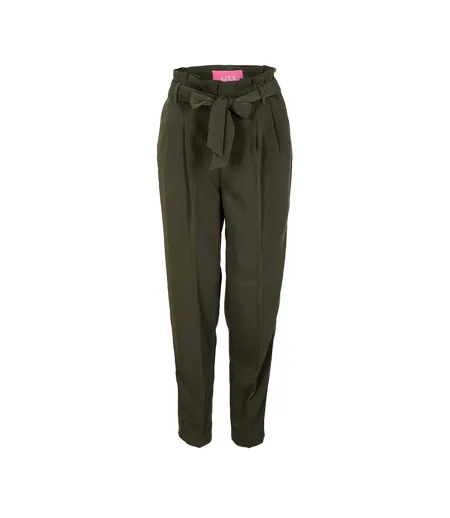 Womens/ladies Plain Straight Trousers Grape Leaf JJXX