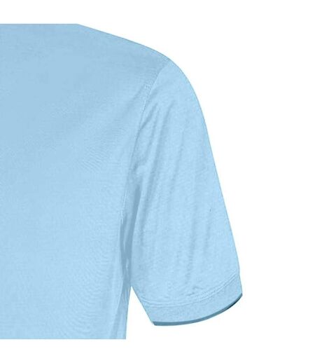 Mens Waffle Knit Polo Shirt Sky Under Par