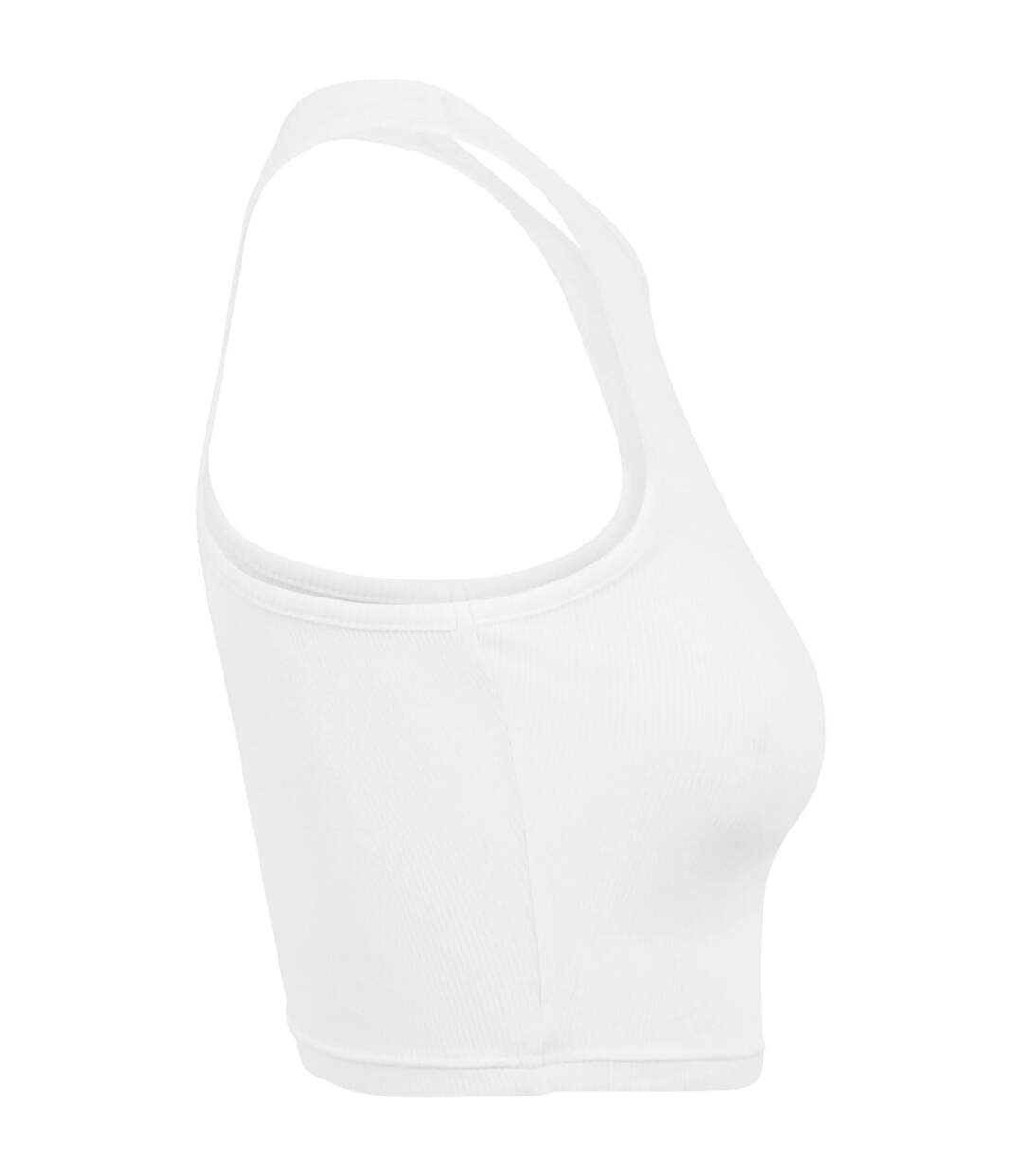 Haut Court Motif/style Côtelé Femme Blanc Urban Classics-4