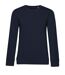 Sweat Organic Inspire Femme Bleu Marine B&C-1