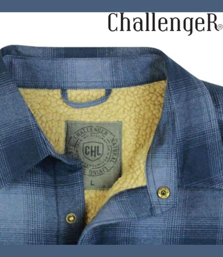 CHALLENGER BRUNO11 — Surchemise flanelle doublée bleu : la chaleur garantie au style authentique