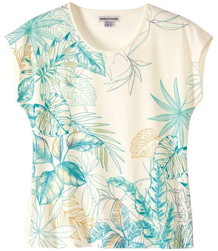 Tee-Shirt Imprimé Végétal 