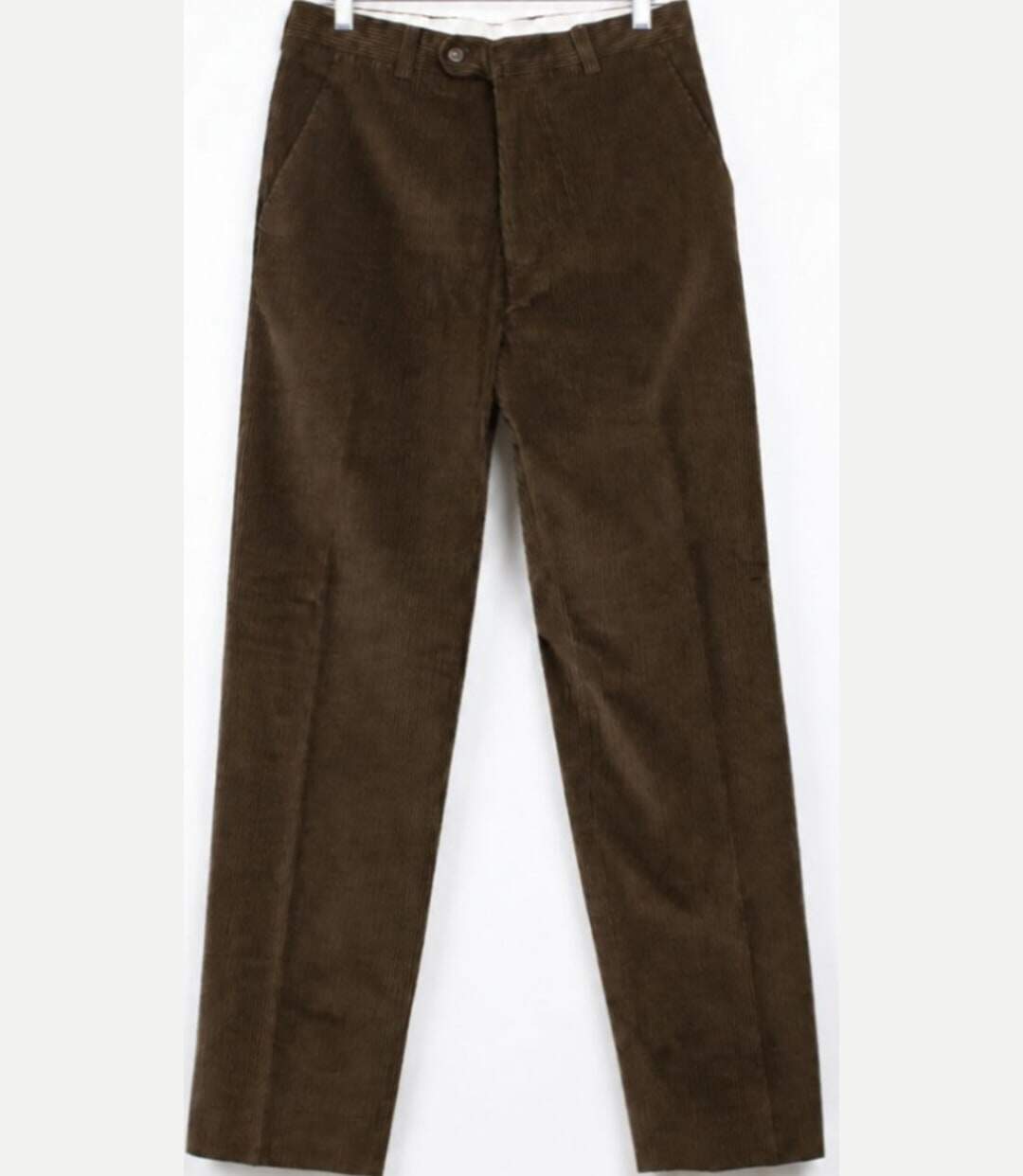 MAYFLOWER D373 — Pantalon velours extensible marron : confort stretch et taille haute-2