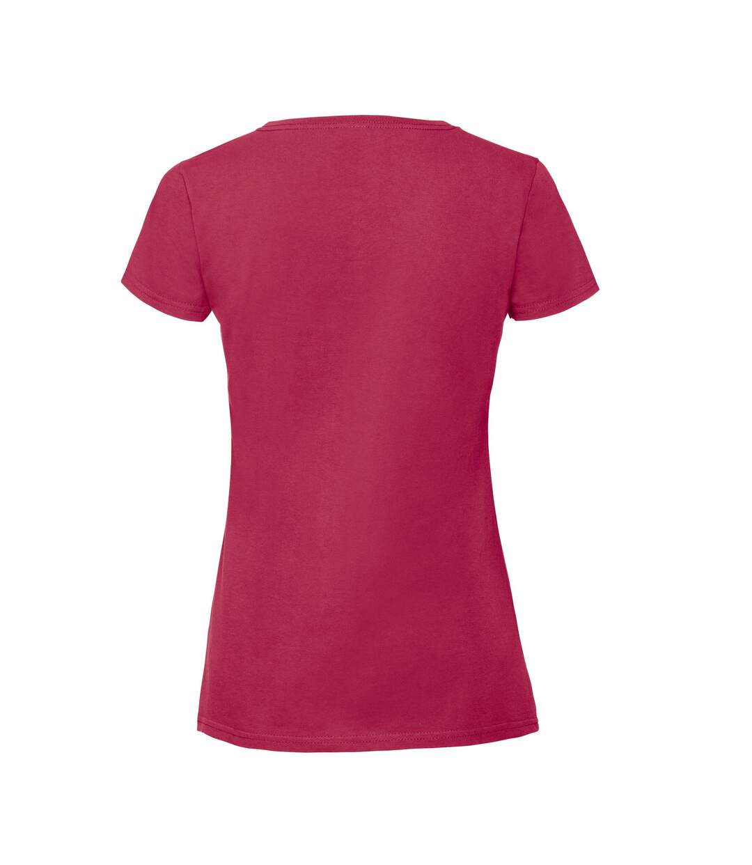 Womens/ladies Ringspun Premium T-shirt Cranberry Fruit Of The Loom-3