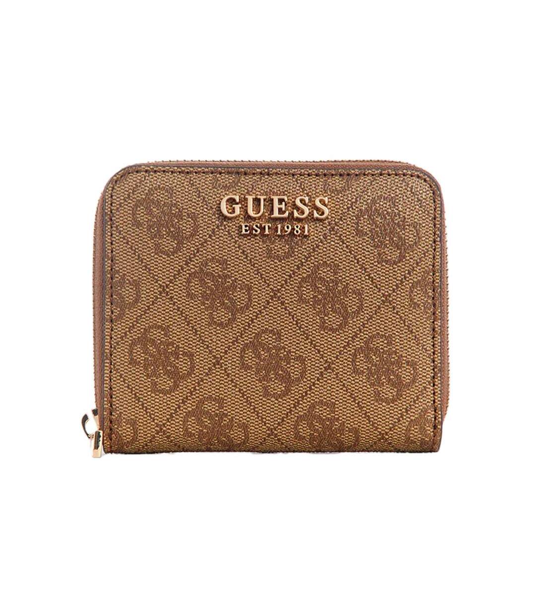 Portefeuille marron femme guess laurel-1