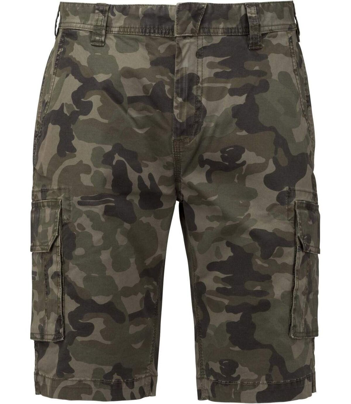 bermuda multipoches homme K754 - vert olive camouflage
