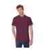 B&C ID.001 Unisex Adults Short Sleeve Polo Shirt (Wine)