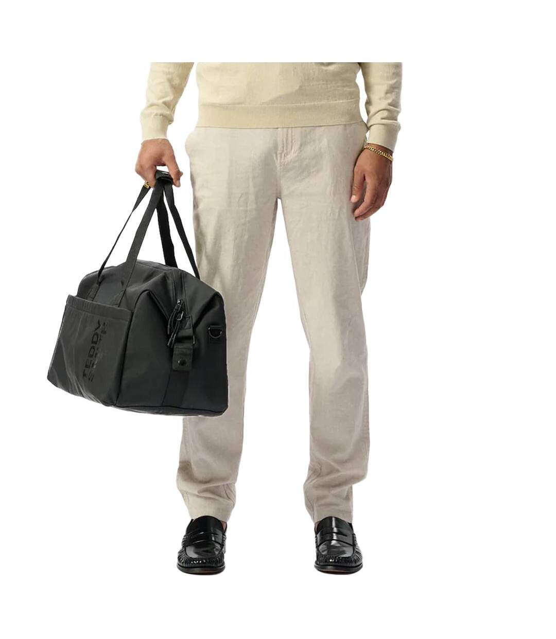 Pantalon fluide beige homme teddy smith linen - l-3