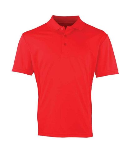 Polo coolchecker homme rouge clair Premier Premier