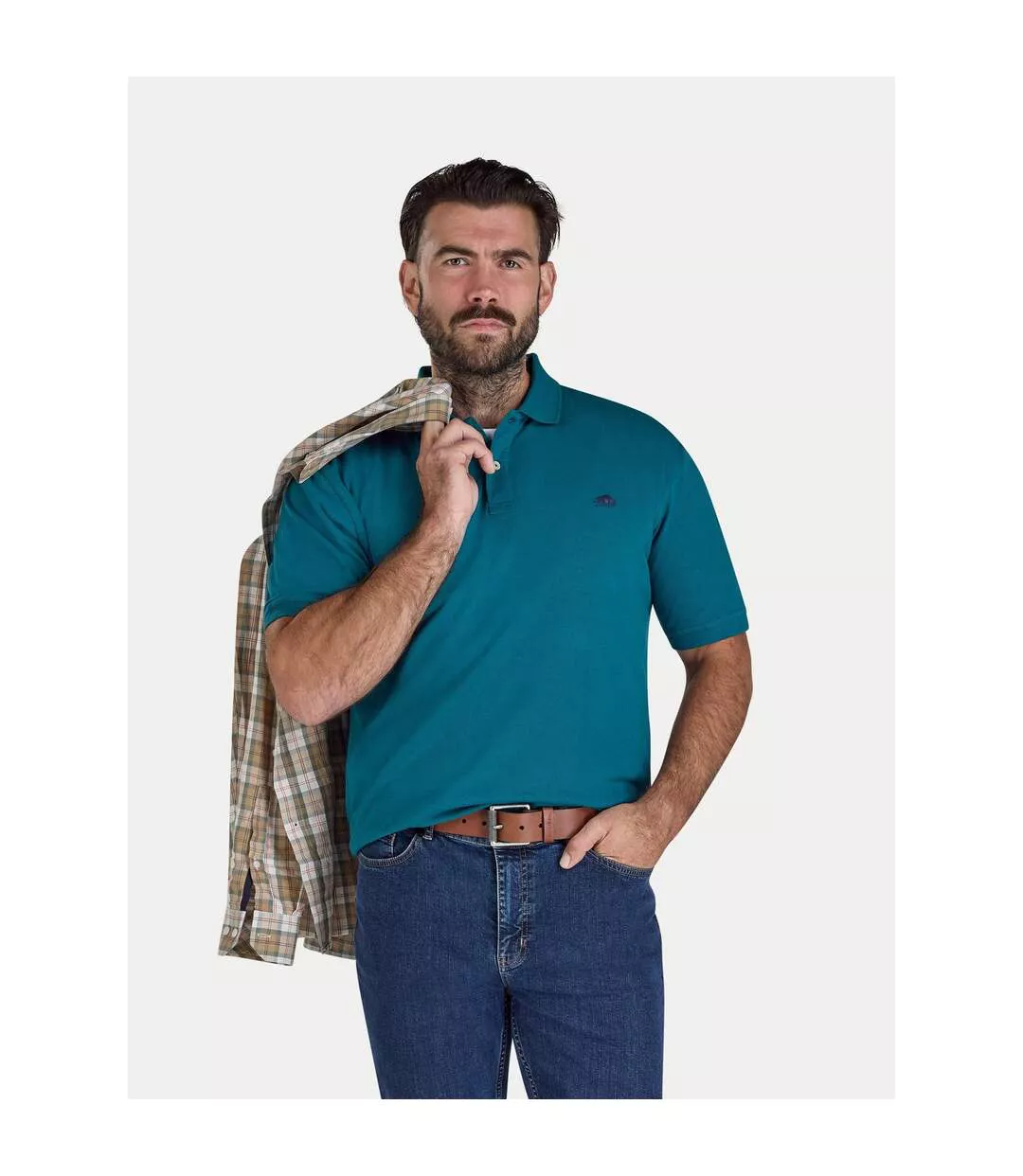 Polo Classic Homme Bleu Sarcelle Raging Bull-1