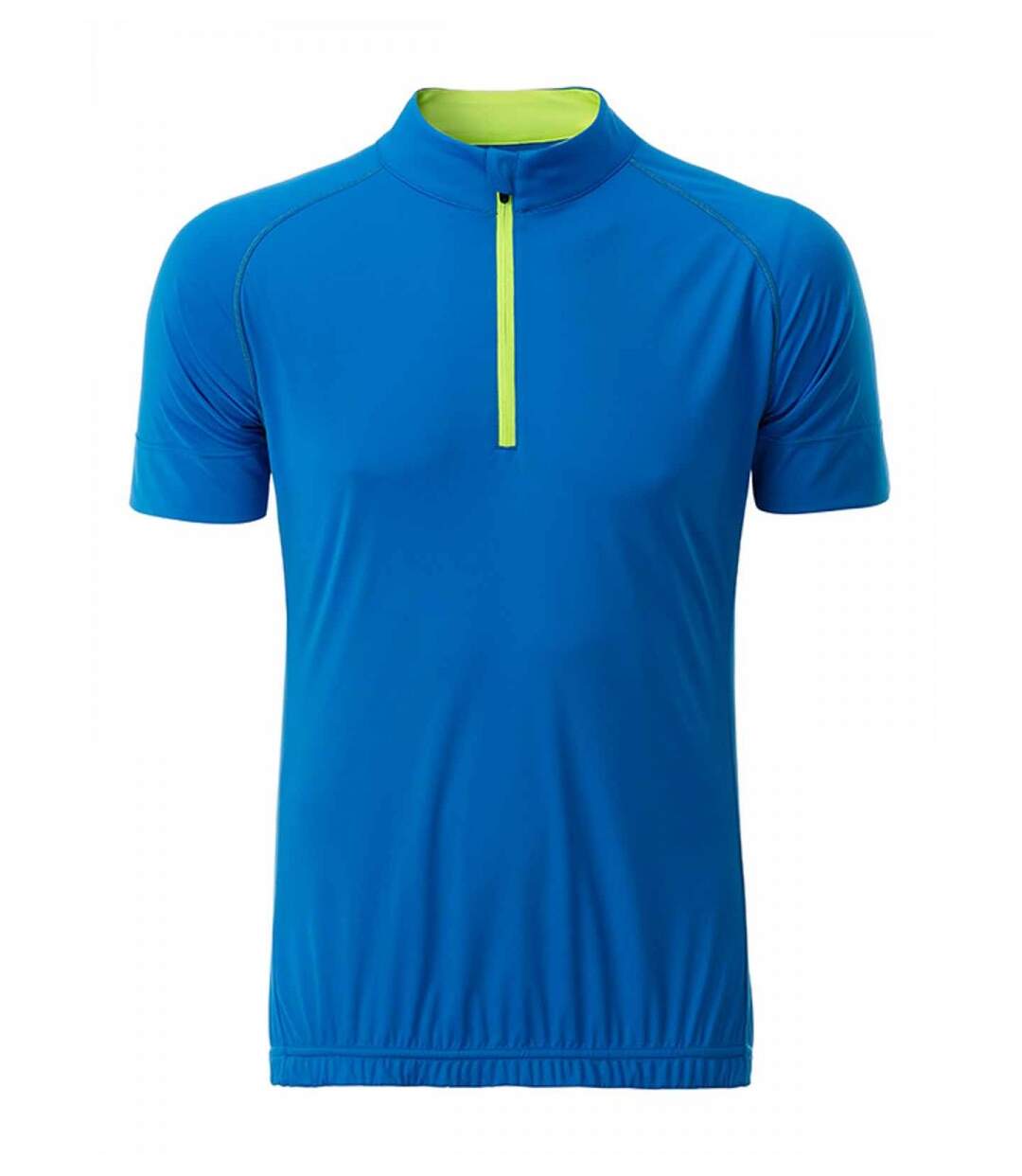 maillot cycliste demi zip - HOMME - JN514 - bleu vif