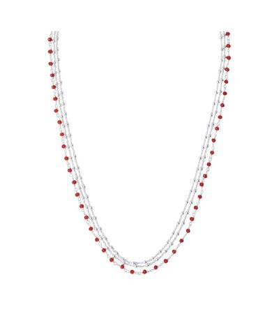 Collier Multi Chaînes Rouge Clio Blue Noemie - Taille unique