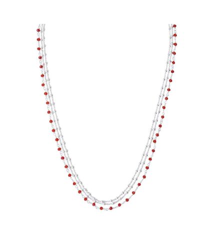 Collier Multi Chaînes Rouge Clio Blue Noemie - Taille unique