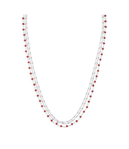 Collier Multi Chaînes Rouge Clio Blue Noemie - Taille unique