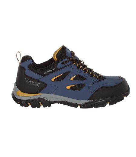 Regatta - Chaussures de randonnée HOLCOMBE - Homme (Bleu sombre / Jaune d'or) - UTRG3659