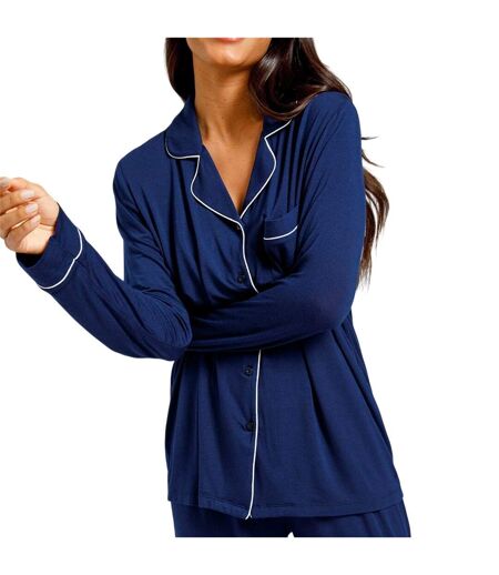Ensemble De Pyjama Long Femme Bleu Marine Chelsea Peers