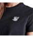 Womens/ladies Logo Regular Crop T-shirt Black SikSilk-3
