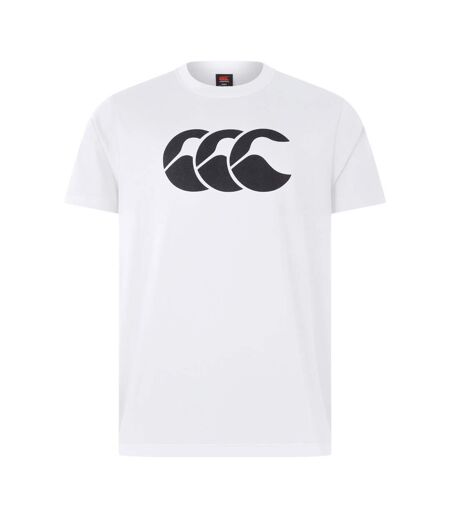 Mens Logo Organic Cotton T-shirt Bright White Canterbury
