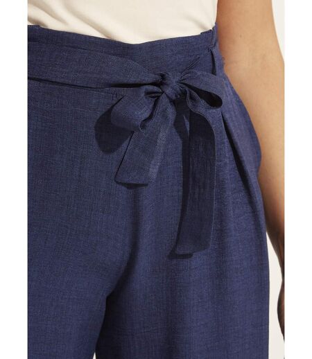 Pantalon large fluide semi élastiqué