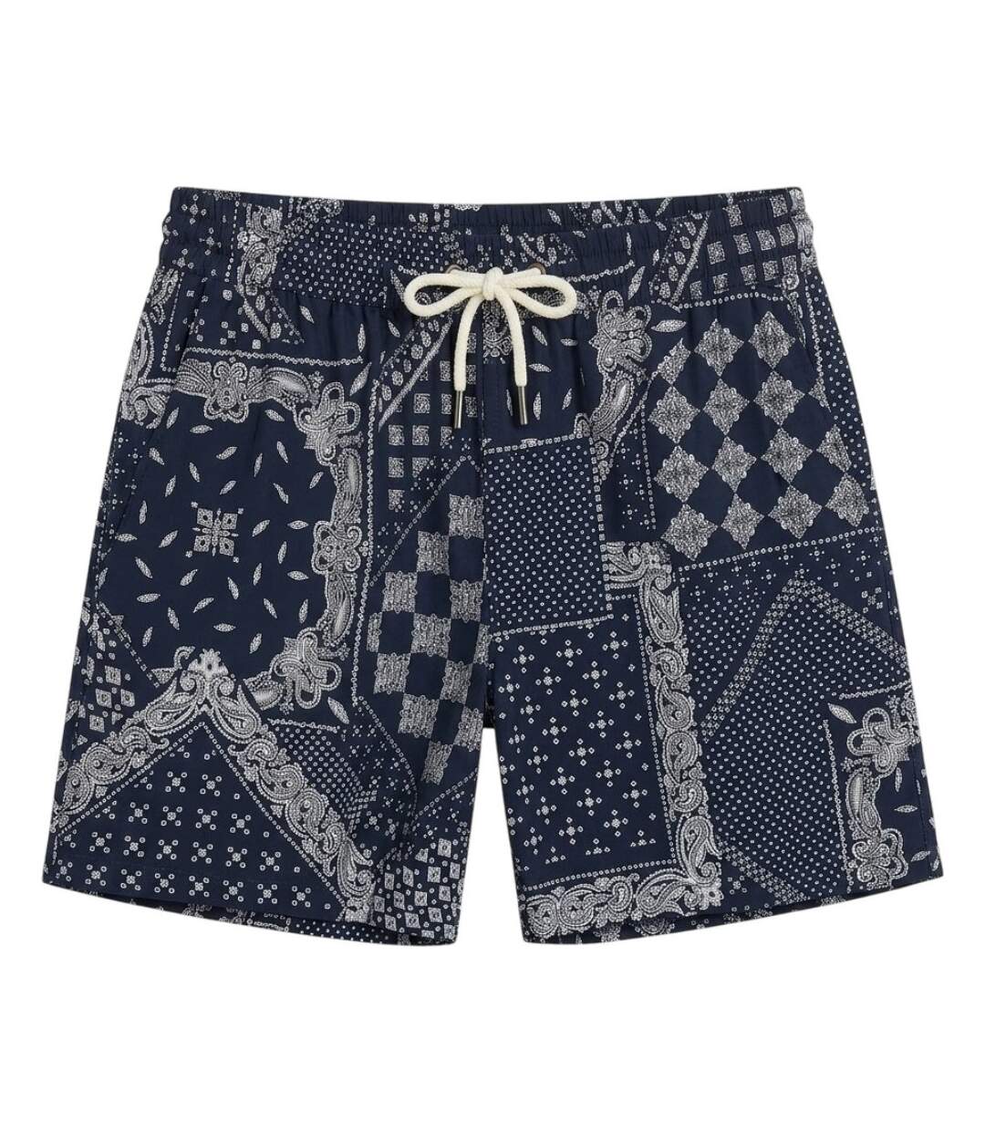 Mens Bandana Print Shorts Navy Another Influence-1