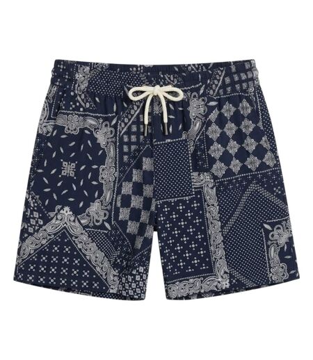 Mens Bandana Print Shorts Navy Another Influence