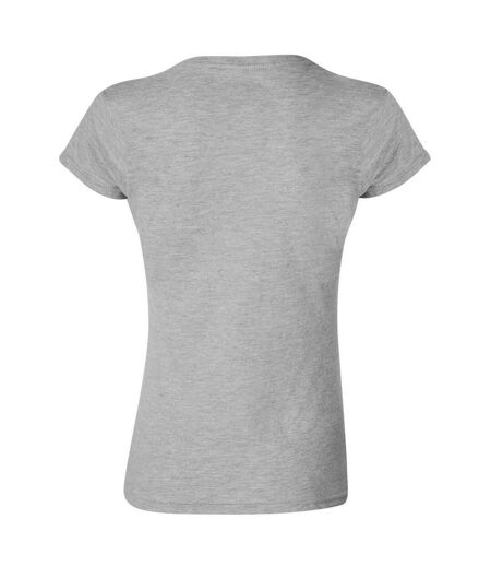 T-shirt À Manches Courtes Femme Gris Sport Gildan