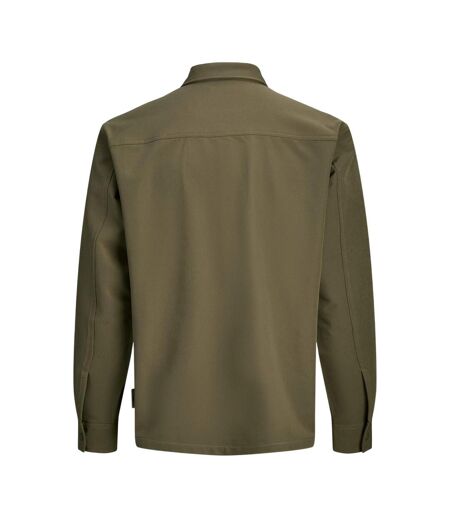 Chemise Manches Longues Motif/style Uni Commute Homme Gris Marron Jack And Jones