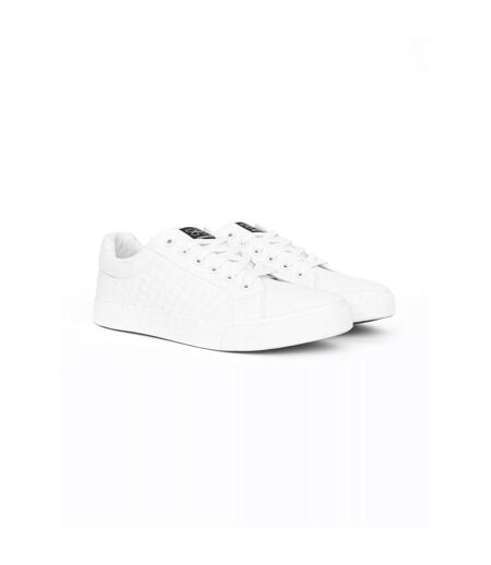 Mens Huseby Trainers White Crosshatch