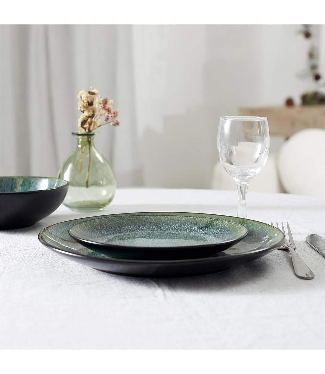Lot de 6 Assiettes Plates Elia 27cm Vert-4