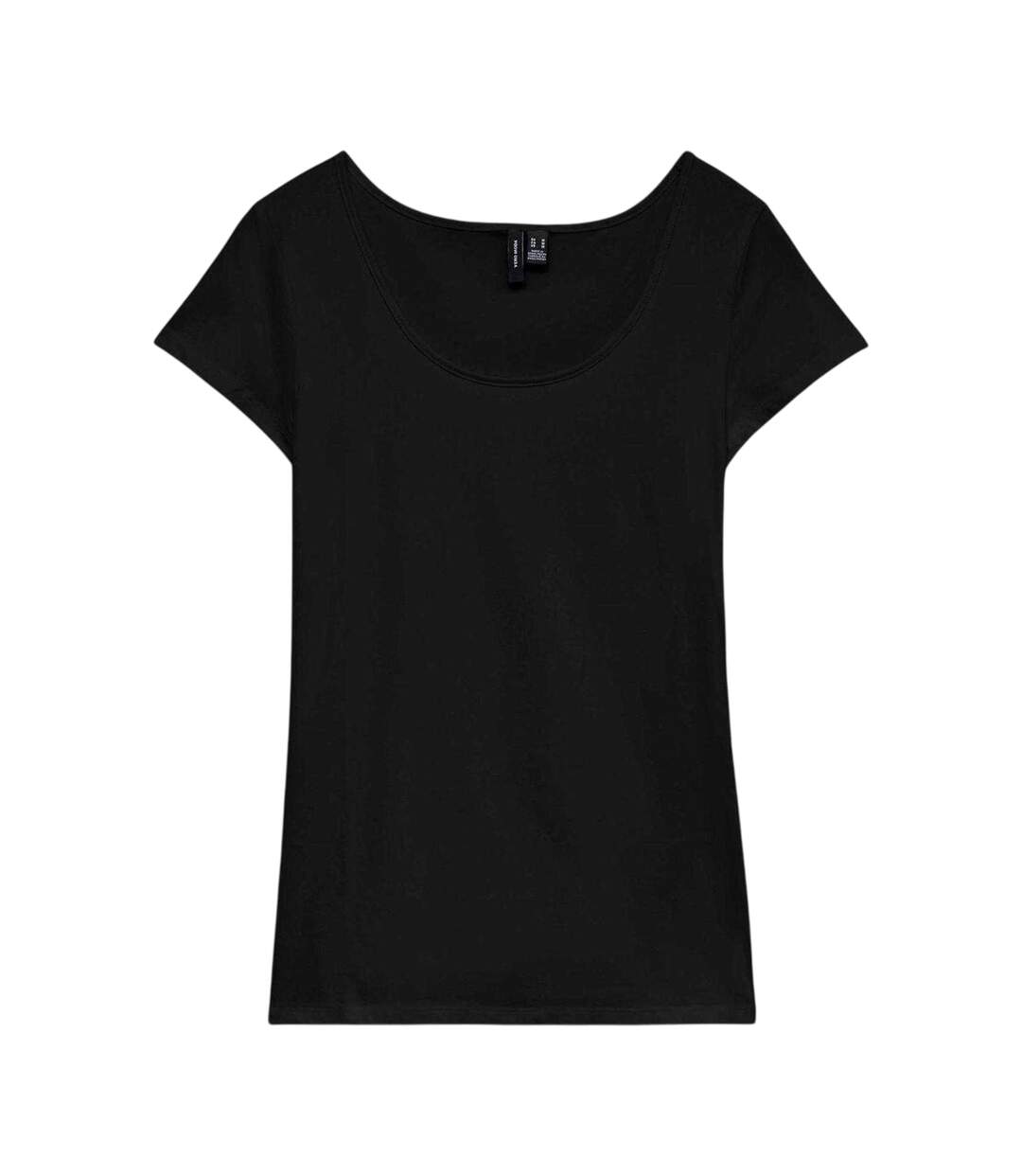 T-shirt Motif/style Uni Femme Noir Vero Moda-2
