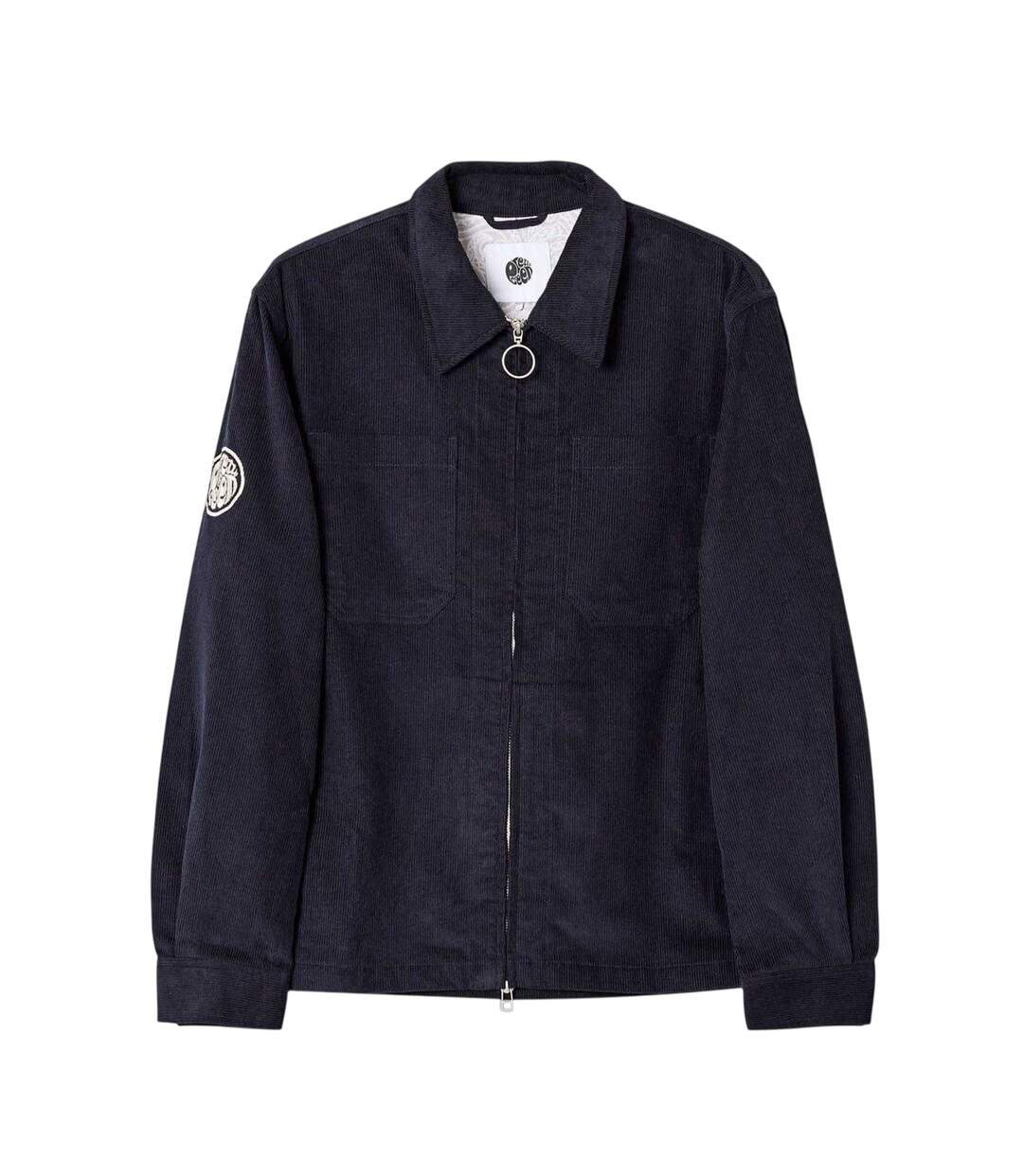 Mens Corduroy Overshirt Navy Pretty Green-1