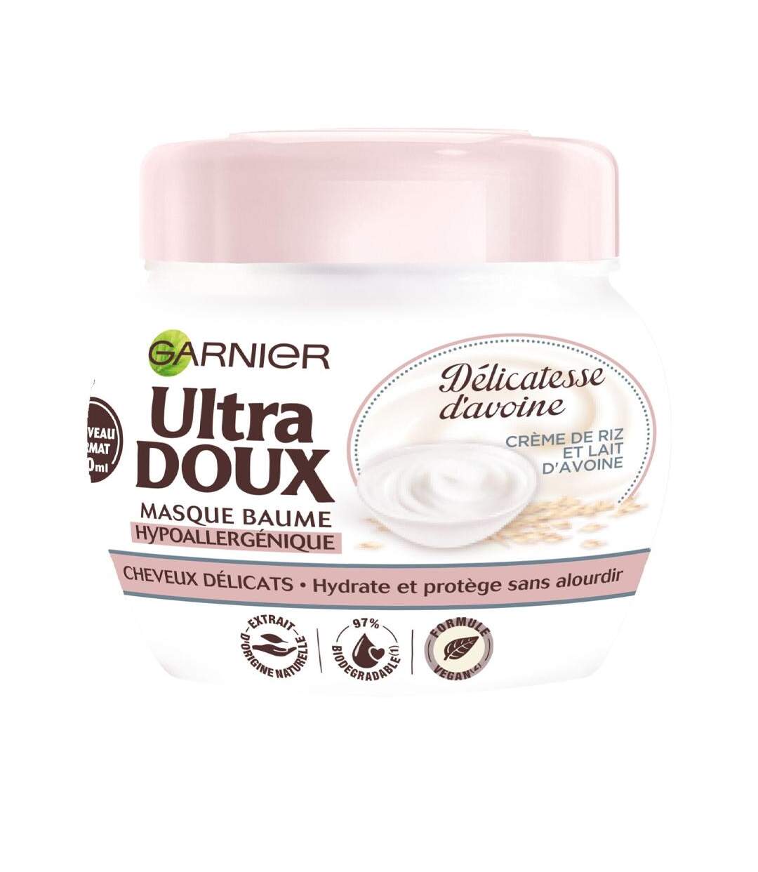Masque baume garnier crème de riz & lait d'avoine - taille unique-1