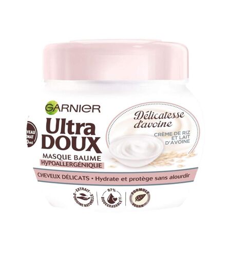 Masque baume garnier crème de riz & lait d'avoine - taille unique