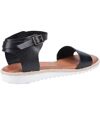 Hush Puppies Womens/Ladies Gina Leather Flat Sandals (Black) - UTFS7632