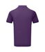 Mens glacier tech polo shirt purple Asquith & Fox