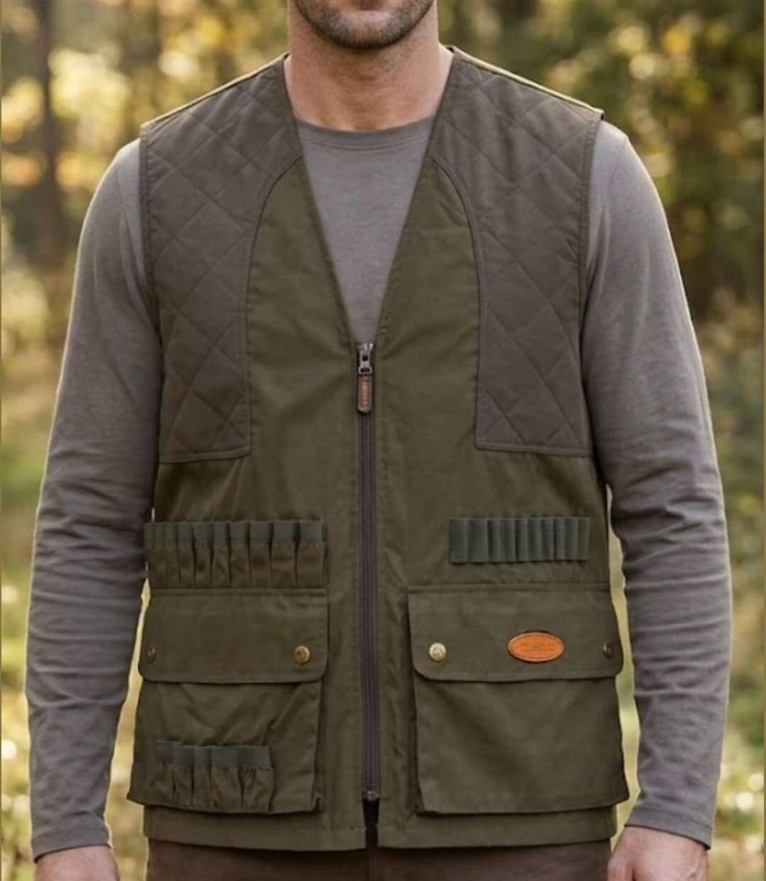 Gilet Traqueur LEDERTYS LY0208 – Robustesse Bi-Matière, Cartouchière et Liberté de Mouvement-1