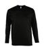 SOLS Mens Monarch Long Sleeve T-Shirt (Deep Black) - UTPC313