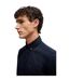 Mens Jo Embroidered Long-sleeved Button-down Shirt Blue Boss-4