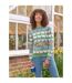 Womens/ladies Pastel Dolly Sheep Jumper Green WoolOvers-1