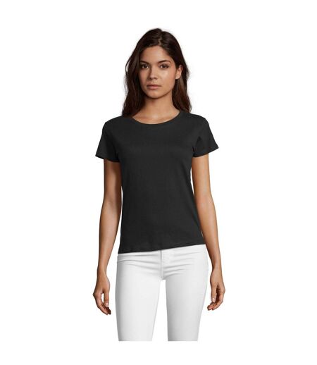 SOLS Womens/Ladies Regent Fit Short Sleeve T-Shirt (Deep Black) - UTPC2921
