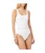 Womens/ladies Textured Sweetheart One Piece Swimsuit White Chelsea Peers-1