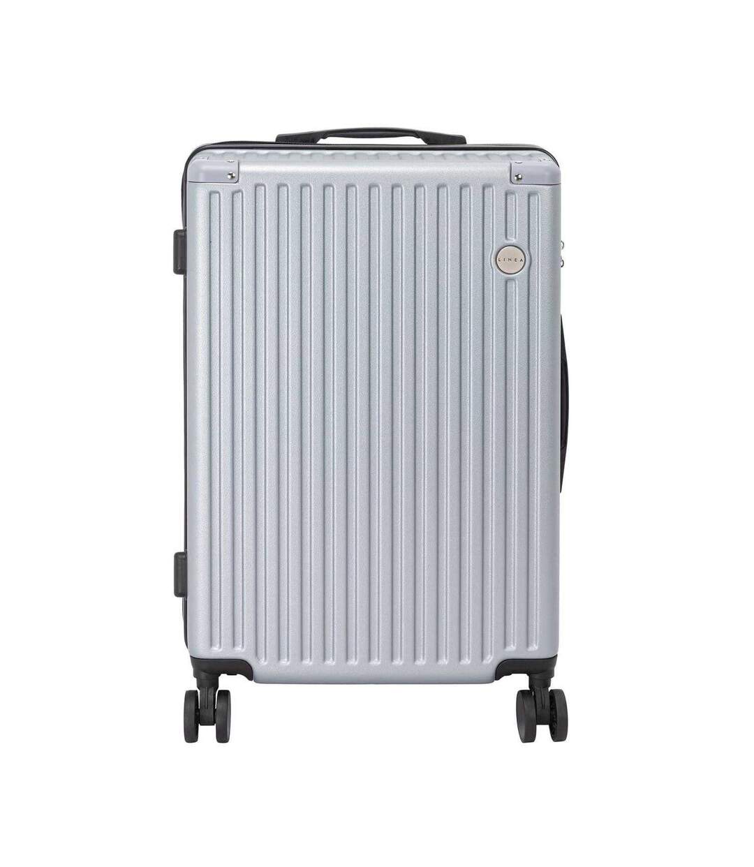 Valise Voyage Motif/style Côtelé 56 Cm X 36 Cm X 23 Cm Argenté Linea-1