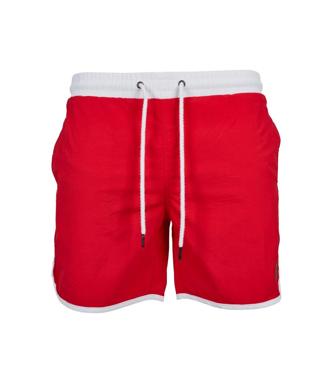 Short De Bain Motif/style Rétro Homme Rouge Feu Blanc Urban Classics-1