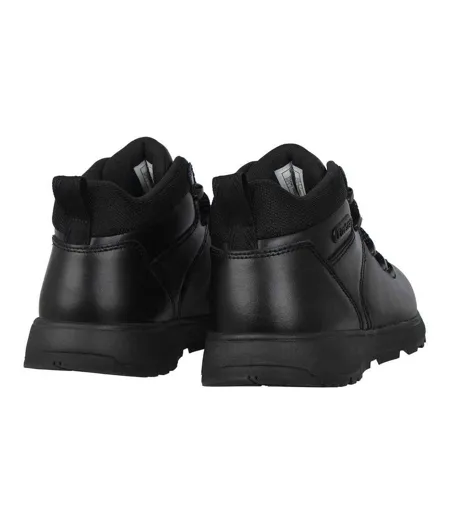 Mens Rhino Logo Leather Boots Black Firetrap
